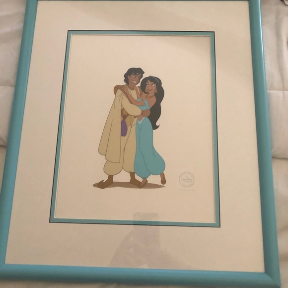 Disney Aladdin Framed Silk Screen Fine Art - Picture 8 of 10
